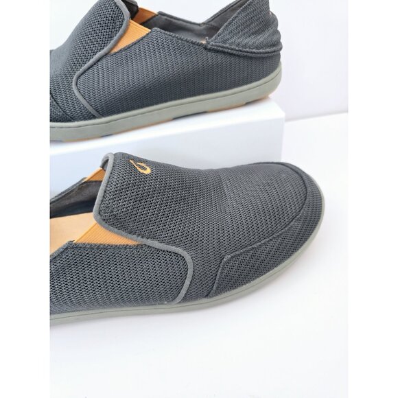 Olukai Nohea Mesh Shoes 10 Slip On Grey Gray Mens Causal Breathable Loafers - Picture 11 of 12